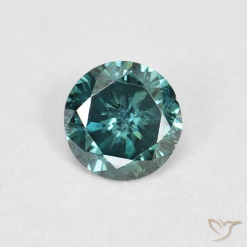 0.09ct 天然 グリーン ダイヤモンド, ラウンド, VVS-VS