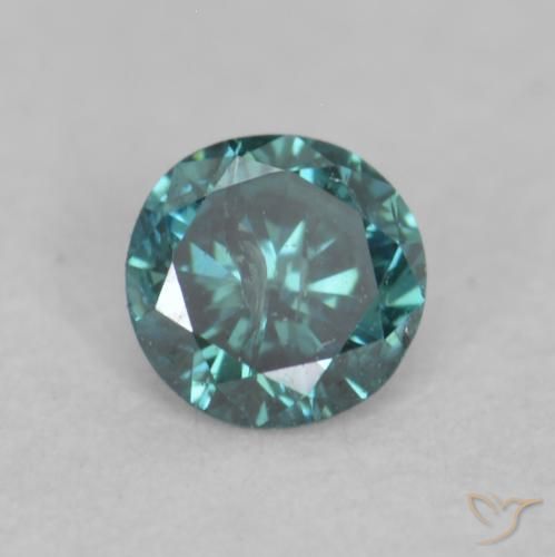 0.09ct 天然 グリーン ダイヤモンド, ラウンド, VVS-VS