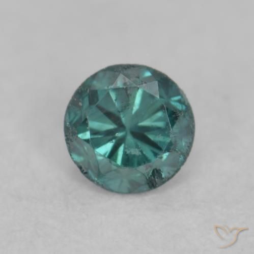 0.10ct 天然 グリーン ダイヤモンド, ラウンド, VVS-VS