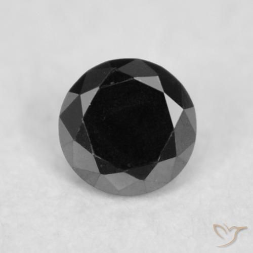 0.03ct 天然 ブラック ダイヤモンド, ラウンド, オペーク