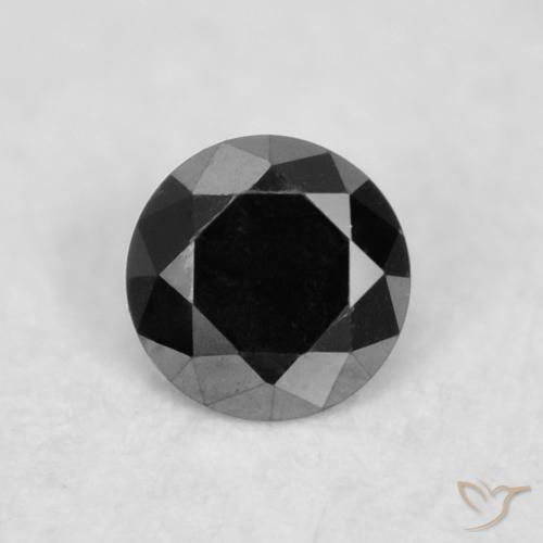 0.02ct 天然 ブラック ダイヤモンド, ラウンド, オペーク