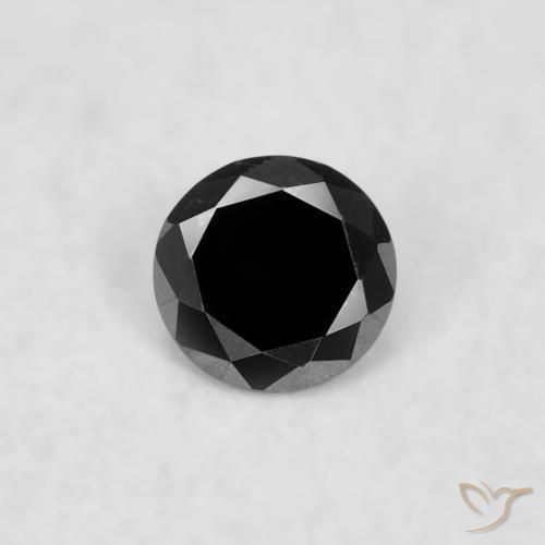 0.02ct 天然 ブラック ダイヤモンド, ラウンド, オペーク