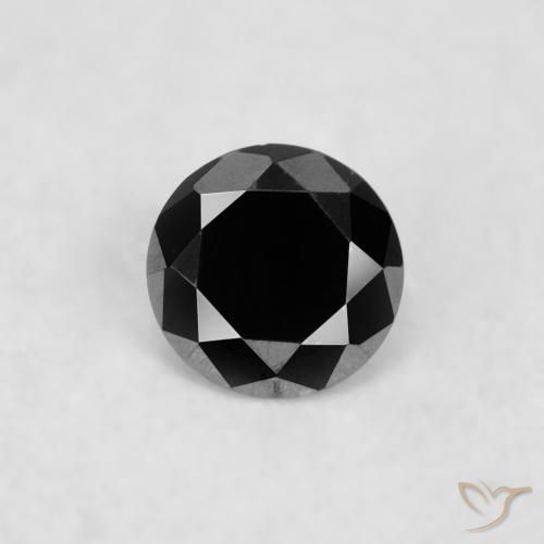 0.02ct 天然 ブラック ダイヤモンド, ラウンド, オペーク