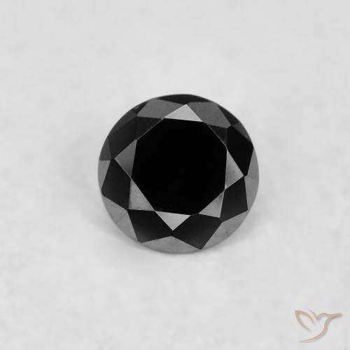 0.02ct 天然 ブラック ダイヤモンド, ラウンド, オペーク