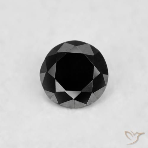 0.02ct 天然 ブラック ダイヤモンド, ラウンド, オペーク