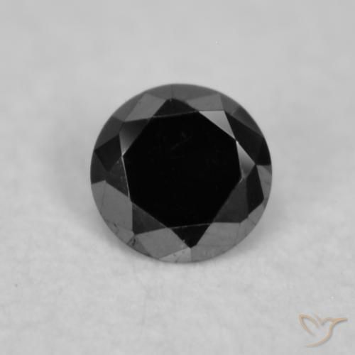 0.02ct 天然 ブラック ダイヤモンド, ラウンド, オペーク