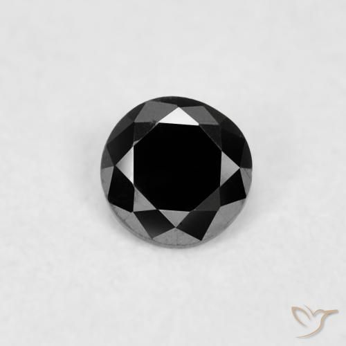 0.03ct 天然 ブラック ダイヤモンド, ラウンド, オペーク
