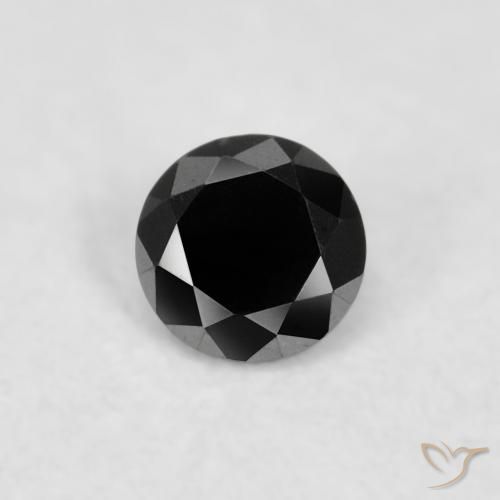 0.02ct 天然 ブラック ダイヤモンド, ラウンド, オペーク