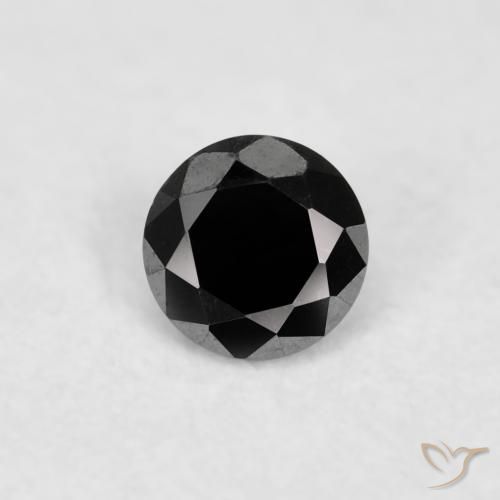 0.02ct 天然 ブラック ダイヤモンド, ラウンド, オペーク