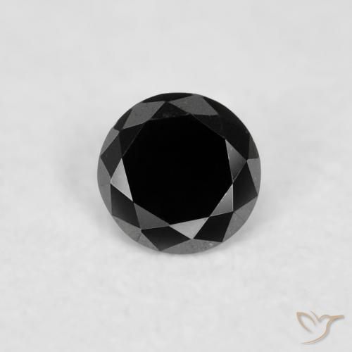 0.02ct 天然 ブラック ダイヤモンド, ラウンド, オペーク