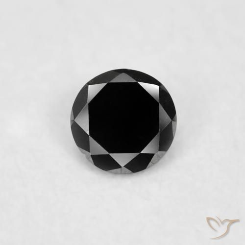 0.02ct 天然 ブラック ダイヤモンド, ラウンド, オペーク