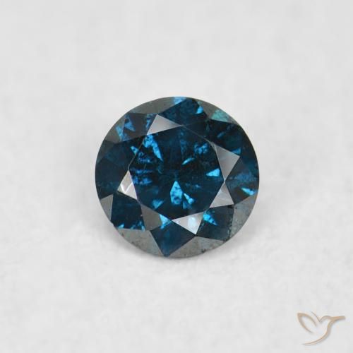 0.06ct 天然 ブルー ダイヤモンド, ラウンド, VS
