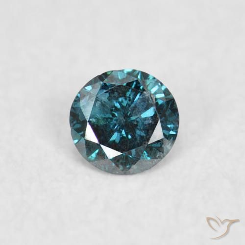 0.05ct 天然 ブルー ダイヤモンド, ラウンド, VS-SI