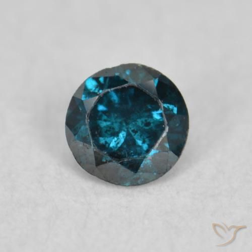 0.07ct 天然 ブルー ダイヤモンド, ラウンド, VS