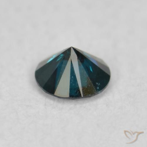 0.04カラットの天然ブルーダイヤモンド、ラウンド、VS-SI