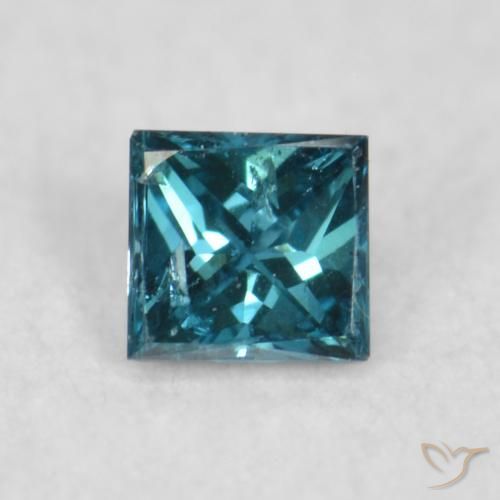 0.03ct 天然 ブルー ダイヤモンド, 四角形, VS