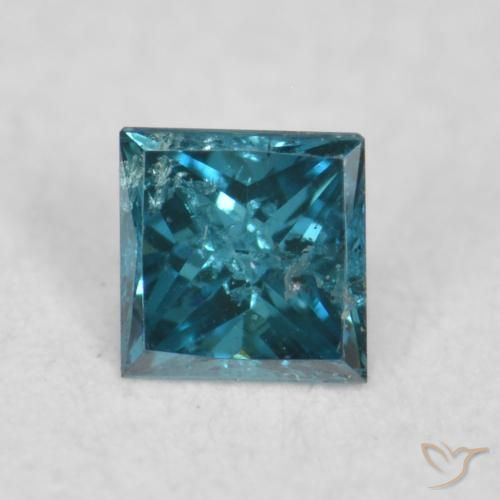 0.04ct 天然 ブルー ダイヤモンド, 四角形, VS