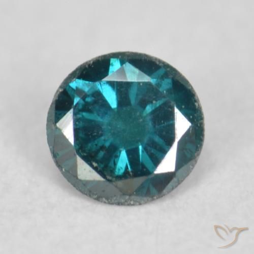 0.07ct 天然 ブルー ダイヤモンド, ラウンド, VS