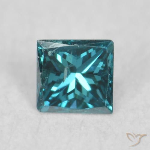 0.06ct 天然 ブルー ダイヤモンド, 四角形, VS