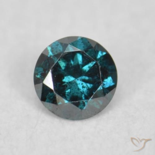0.05ct 天然 ブルー ダイヤモンド, ラウンド, VS