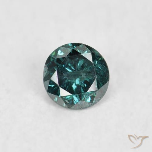 0.07ct 天然 グリーン ダイヤモンド, ラウンド, SI