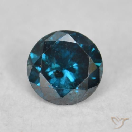 0.06ct 天然 ブルー ダイヤモンド, ラウンド, VS