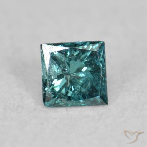 0.03ct 天然 グリーン ダイヤモンド, 四角形, VS-SI
