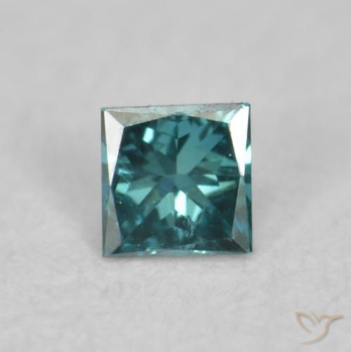 0.04ct 天然 グリーン ダイヤモンド, 四角形, VVS-VS