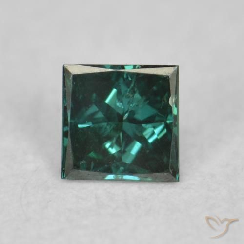 0.06ct 天然 グリーン ダイヤモンド, 四角形, VVS-VS