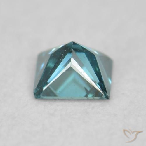 0.08カラットの天然ブルーダイヤモンド、四角形、VVS-VS