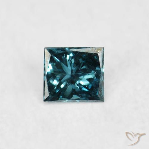 0.03ct 天然 ブルー ダイヤモンド, 四角形, VVS-VS