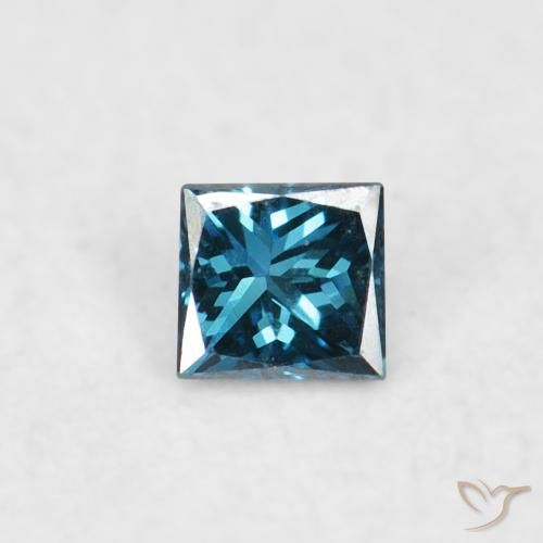 0.02ct 天然 ブルー ダイヤモンド, 四角形, VVS-VS