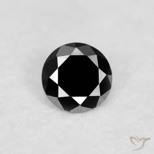 0.03ct 天然 ブラック ダイヤモンド, ラウンド, オペーク