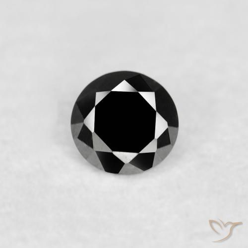 0.02ct 天然 ブラック ダイヤモンド, ラウンド, オペーク
