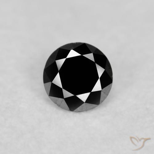 0.05ct 天然 ブラック ダイヤモンド, ラウンド, オペーク