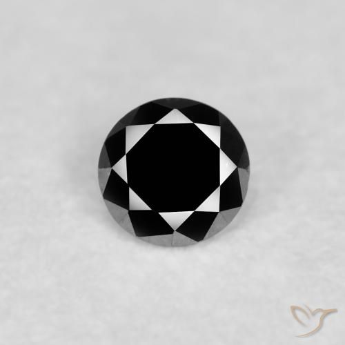0.05ct 天然 ブラック ダイヤモンド, ラウンド, オペーク