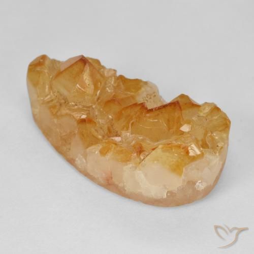 15.52ct 天然 Medium Light-Orange ドルジーシトリン, 洋梨の形, オペーク