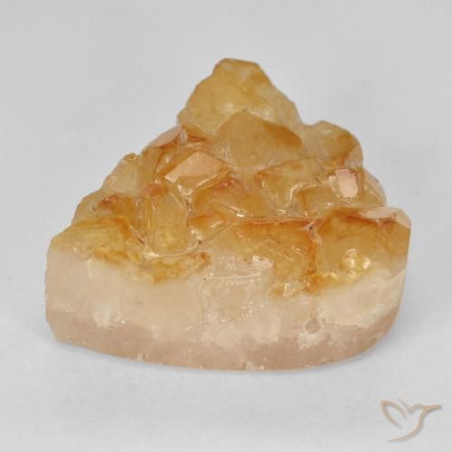 16.63ct 天然 ミディアムオレンジ ドルジーシトリン, 洋梨の形, オペーク