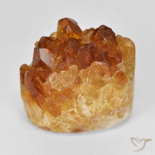 15.51ct 天然 ミディアムオレンジ ドルジーシトリン, 楕円形, オペーク