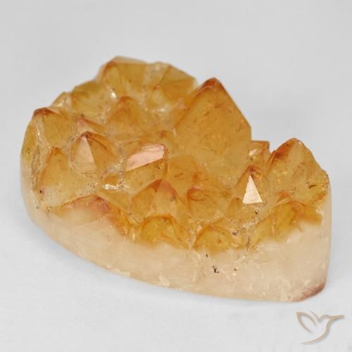40.00ct 天然 Medium Light-Orange ドルジーシトリン, 洋梨の形, オペーク