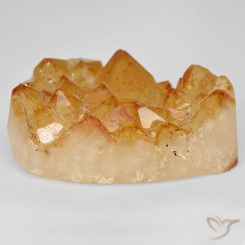 40.00カラットの天然Medium Light-Orangeドルジーシトリン、洋梨の形、オペーク