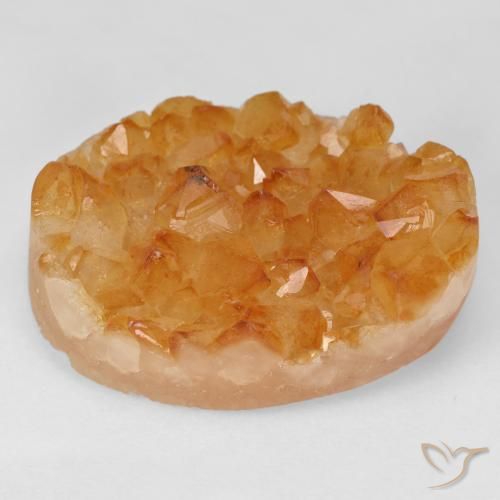 47.77ct 天然 ハニーオレンジ ドルジーシトリン, 楕円形, オペーク