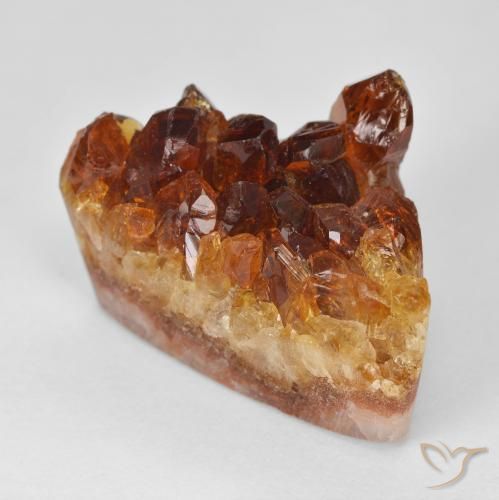 24.24ct 天然 ラストオレンジ ドルジーシトリン, トリリオン, オペーク