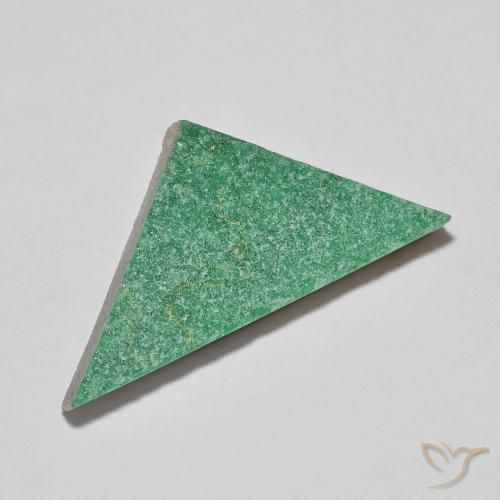 14.47ct 天然 濃いファーングリーン ドルジーバリサイト, トリリオン, オペーク