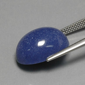 11.82カラットの天然バイオレットブルーデュモルチェライトクォーツ（15.9×12 mm・オーバルカット）
