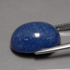 10.96カラットの天然バイオレットブルーデュモルチェライトクォーツ（16×12 mm・オーバルカット）