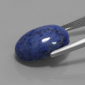 13.90カラットの天然ブルーデュモルチェライトクォーツ、楕円形、オペーク