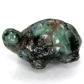 6.06カラットの天然Black Greenエメラルド、ファンシーシェイプ、オペーク