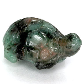 6.06カラットの天然Black Greenエメラルド、ファンシーシェイプ、オペーク