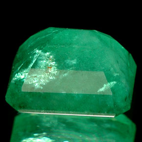 1.89カラットの天然グリーンエメラルド（8×6 mm・エメラルドカット）